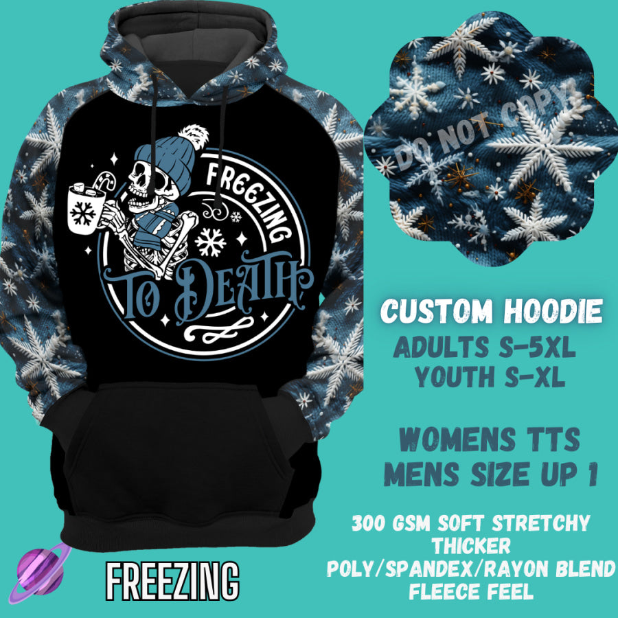 Preorder Custom Hoodie - Freezing - Closes 29 Sep - ETA late Dec 2024 Hoodies