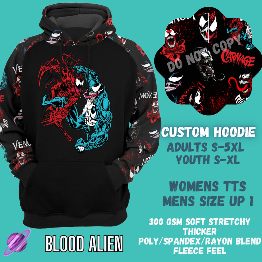 PREORDER Custom Hoodie Outfits - Blood Alien - Closes 12 Jan - ETA late Apr 2025 Leggings