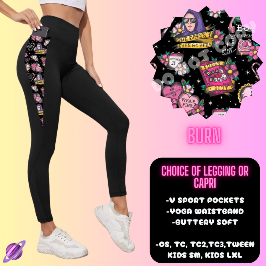 PREORDER Custom Hoodie Outfits - Burn - Closes 12 Jan - ETA late Apr 2025 Leggings