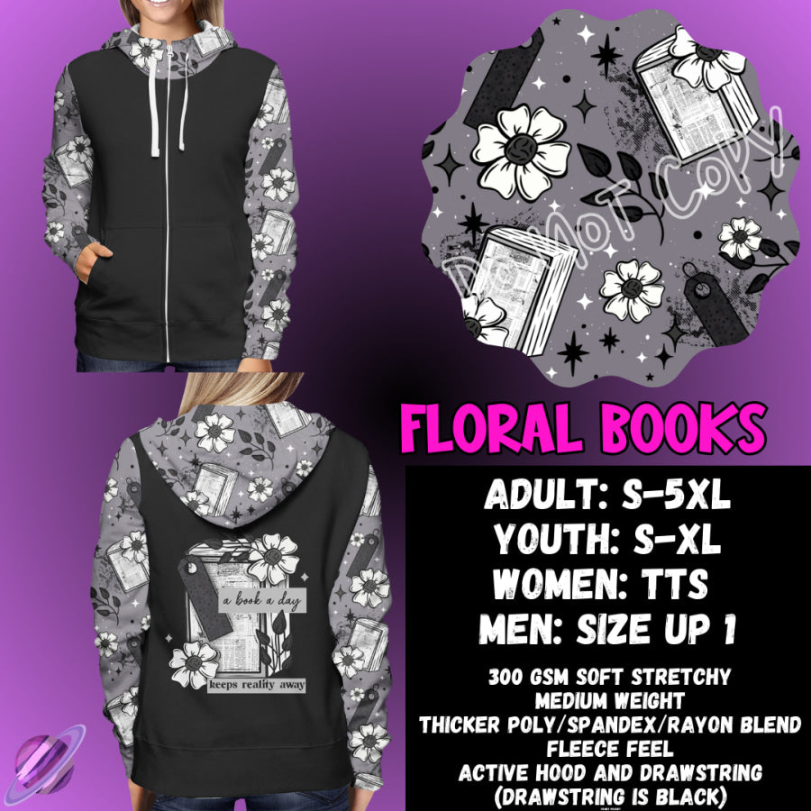 PREORDER Custom Hoodie Outfits - Floral Books - Closes 28 Jan - ETA early May 2025 Leggings