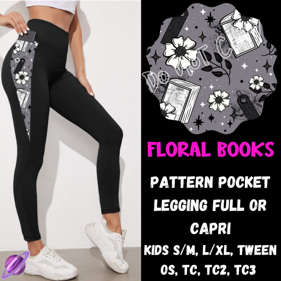 PREORDER Custom Hoodie Outfits - Floral Books - Closes 28 Jan - ETA early May 2025 Leggings