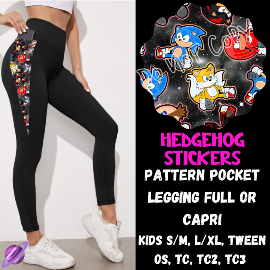 PREORDER Custom Hoodie Outfits - Hedgehog Stickers - Closes 28 Jan - ETA early May 2025 Leggings