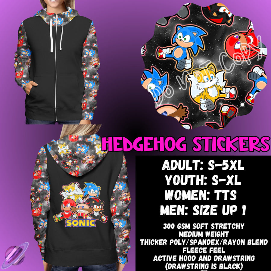 PREORDER Custom Hoodie Outfits - Hedgehog Stickers - Closes 28 Jan - ETA early May 2025 Leggings