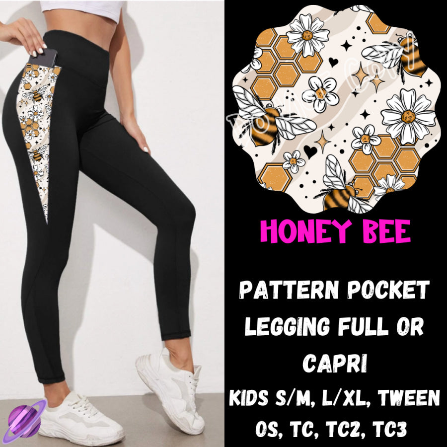 PREORDER Custom Hoodie Outfits - Honey Bee - Closes 28 Jan - ETA early May 2025 Leggings