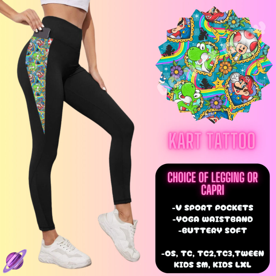 PREORDER Custom Hoodie Outfits - Kart Tattoo - Closes 12 Jan - ETA late Apr 2025 Leggings