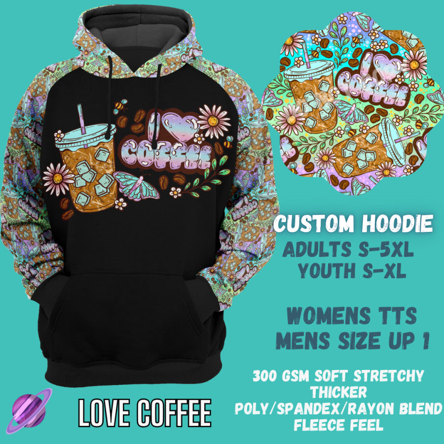 PREORDER Custom Hoodie Outfits - Love Coffee - Closes 12 Jan - ETA late Apr 2025 Leggings