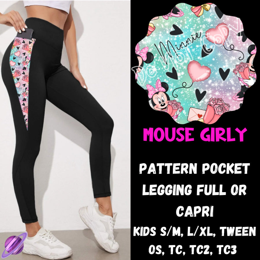 PREORDER Custom Hoodie Outfits - Mouse Girly - Closes 28 Jan - ETA early May 2025 Leggings