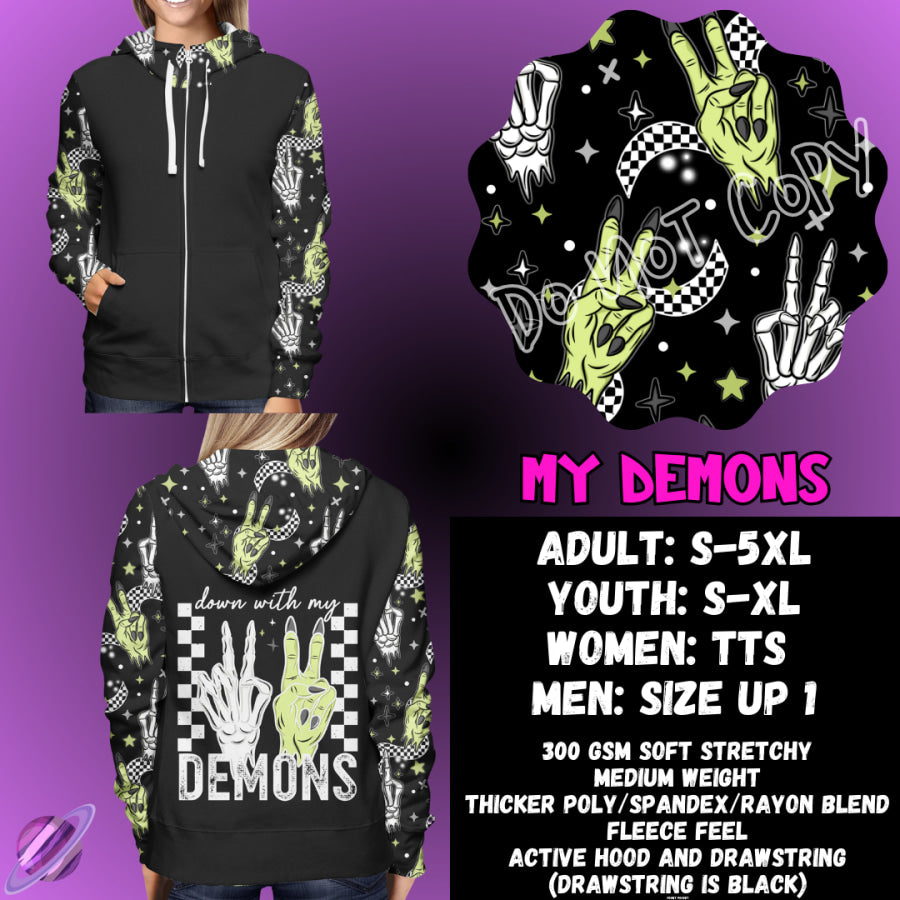 PREORDER Custom Hoodie Outfits - My Demons - Closes 28 Jan - ETA early May 2025 Leggings