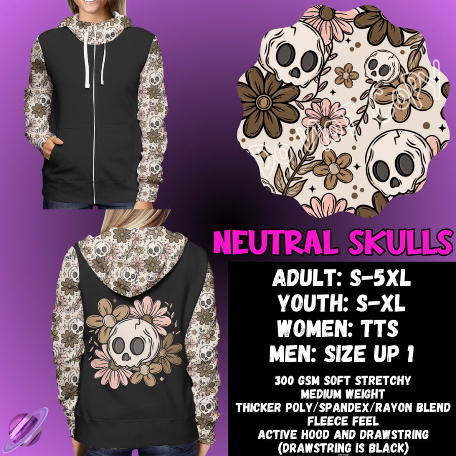 PREORDER Custom Hoodie Outfits - Neutral Skulls - Closes 28 Jan - ETA early May 2025 Leggings