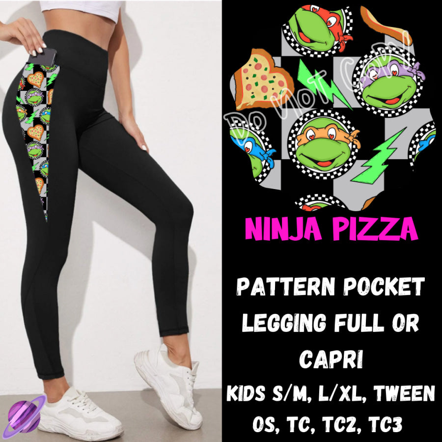 PREORDER Custom Hoodie Outfits - Ninja Pizza - Closes 28 Jan - ETA early May 2025 Leggings