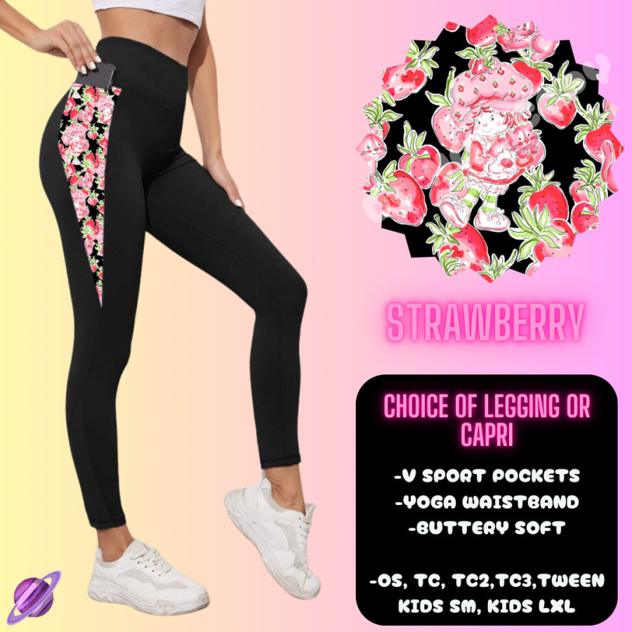 PREORDER Custom Hoodie Outfits - Strawberry - Closes 12 Jan - ETA late Apr 2025 Leggings