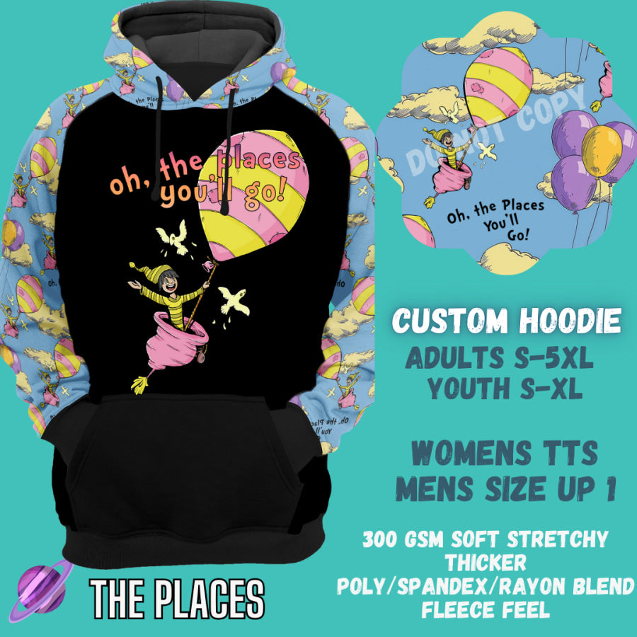 Preorder Custom Hoodie - The Places - Closes 29 Sep - ETA late Dec 2024 Hoodies