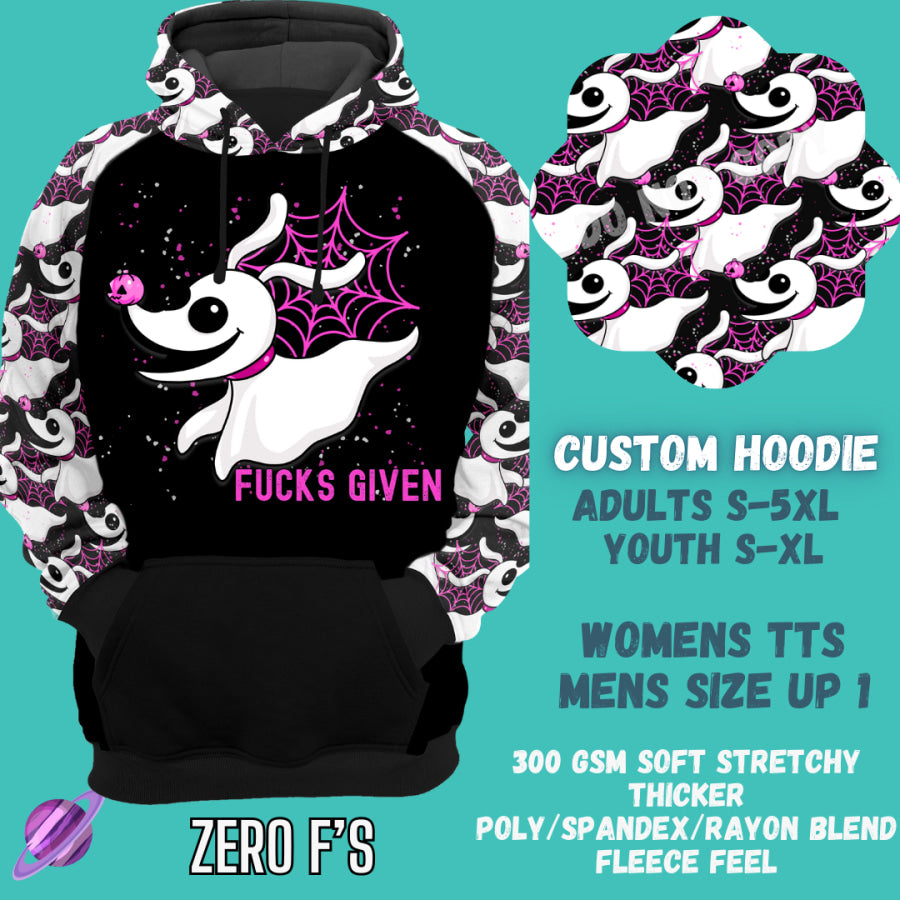 Preorder Custom Hoodie - Zero Fs - Closes 29 Sep - ETA late Dec 2024 Hoodies