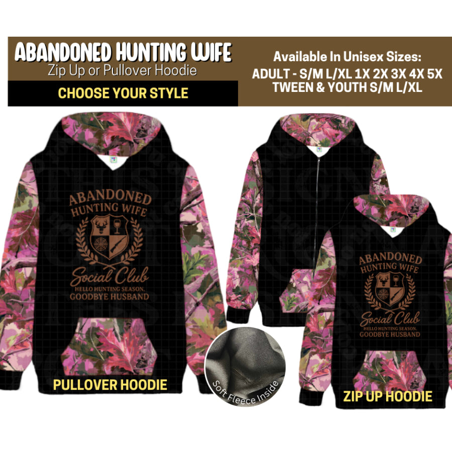 Preorder Custom Hoodies Abandoned Hunting Wife Closes 12 Sep ETA mid Jan 2026 Leggings