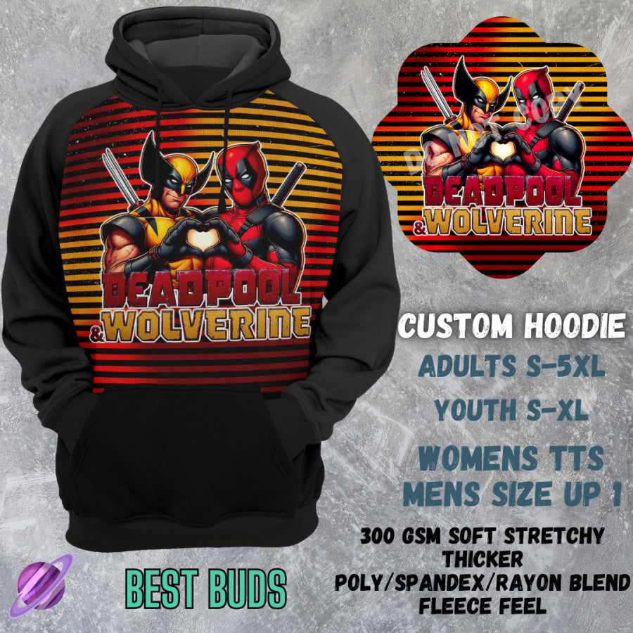 PREORDER Custom Hoodies - Best Buds - Closes 8 Mar - ETA early Jun 2025 Tops/Sweatshirts &amp; Hoodies