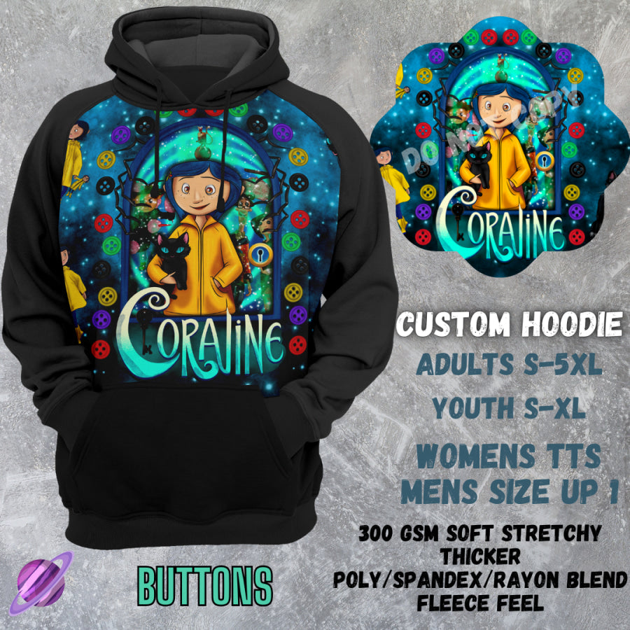 PREORDER Custom Hoodies - Buttons - Closes 8 Mar - ETA early Jun 2025 Tops/Sweatshirts &amp; Hoodies