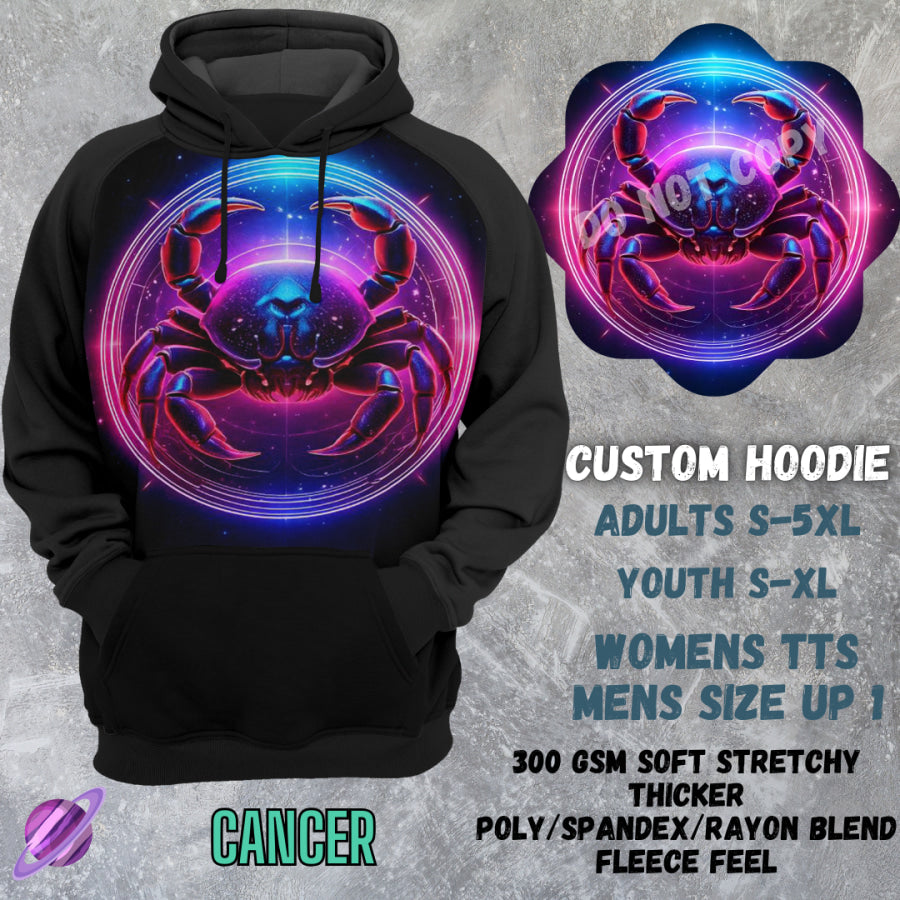 PREORDER Custom Hoodies - Cancer - Closes 8 Mar - ETA early Jun 2025 Tops/Sweatshirts &amp; Hoodies