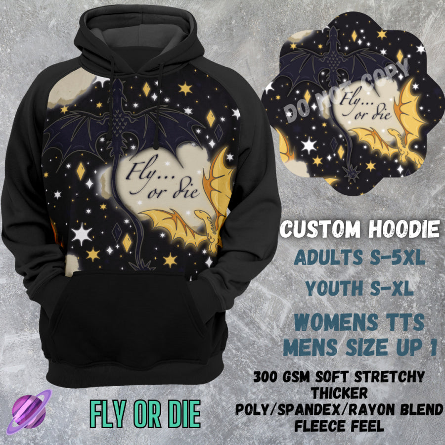 PREORDER Custom Hoodies - Fly Or Die - Closes 8 Mar - ETA early Jun 2025 Tops/Sweatshirts &amp; Hoodies