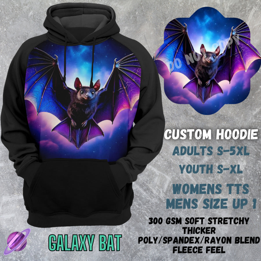 PREORDER Custom Hoodies - Galaxy Bat - Closes 8 Mar - ETA early Jun 2025 Tops/Sweatshirts &amp; Hoodies