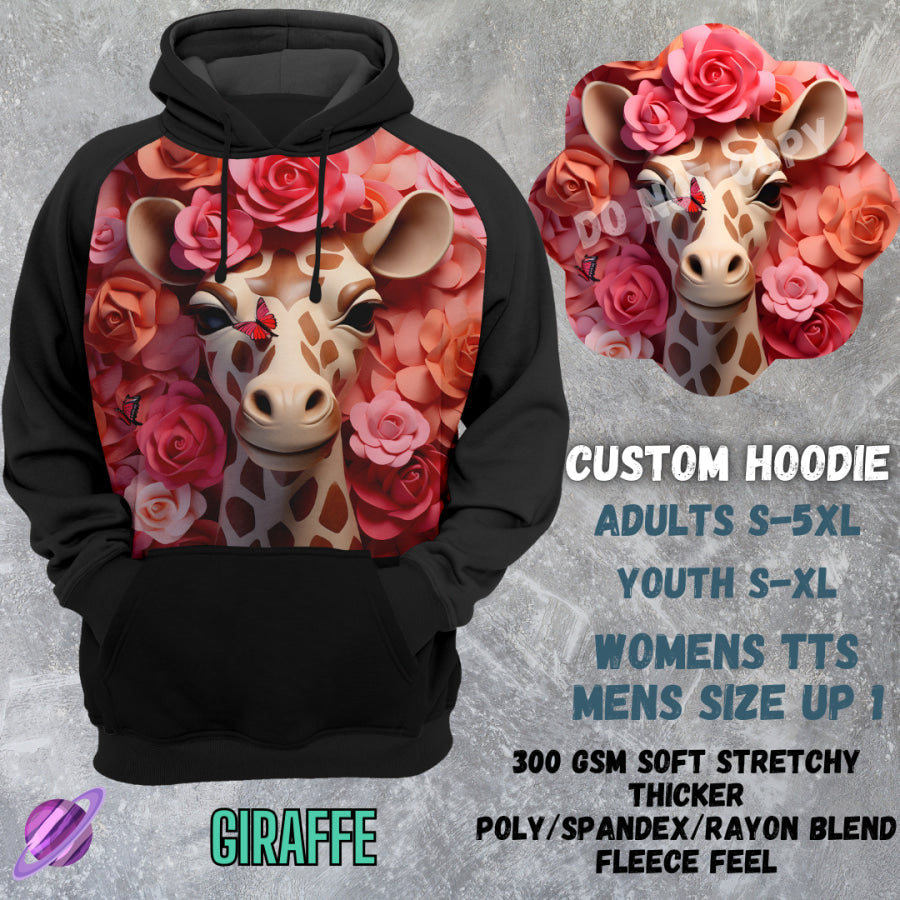 PREORDER Custom Hoodies - Giraffe - Closes 8 Mar - ETA early Jun 2025 Tops/Sweatshirts &amp; Hoodies