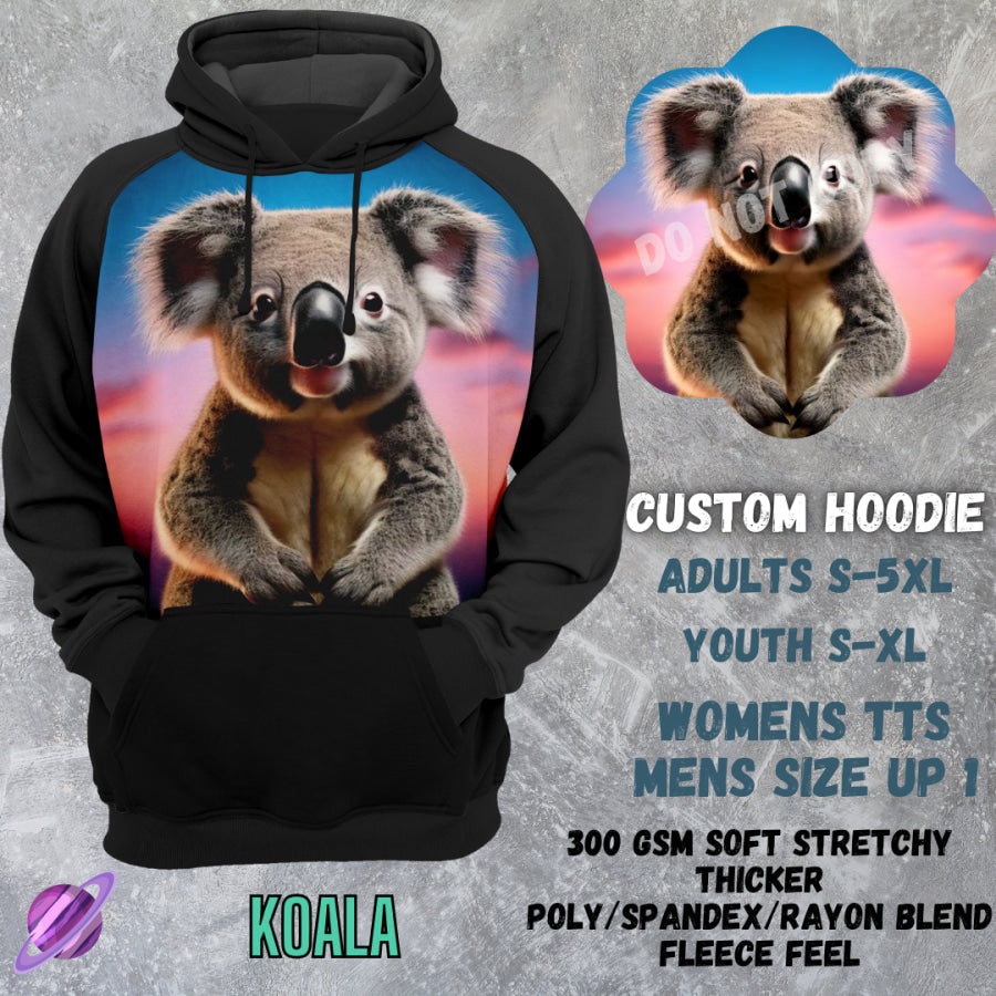 PREORDER Custom Hoodies - Koala - Closes 8 Mar - ETA early Jun 2025 Tops/Sweatshirts & Hoodies