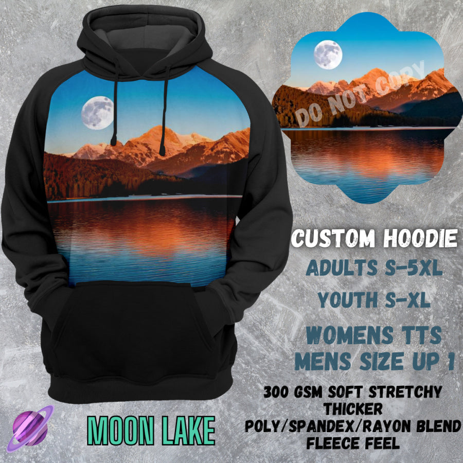 PREORDER Custom Hoodies - Moon Lake - Closes 8 Mar - ETA early Jun 2025 Tops/Sweatshirts &amp; Hoodies