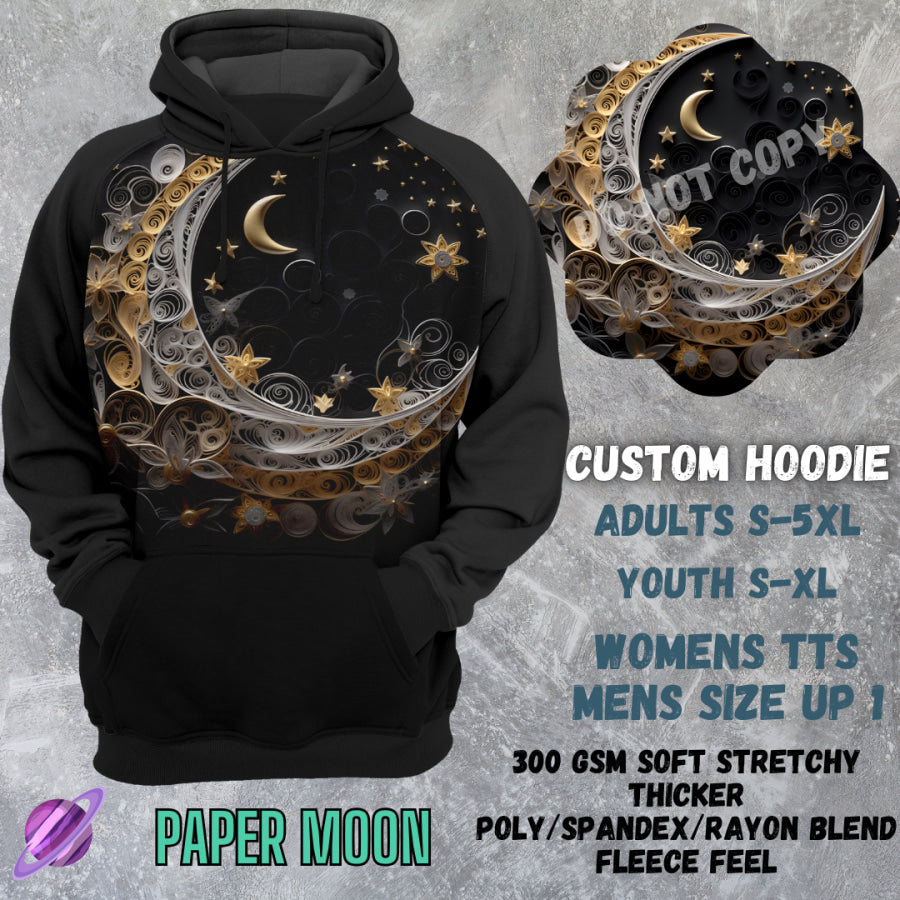 PREORDER Custom Hoodies - Paper Moon - Closes 8 Mar - ETA early Jun 2025 Tops/Sweatshirts &amp; Hoodies