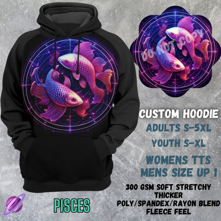 PREORDER Custom Hoodies - Pisces - Closes 8 Mar - ETA early Jun 2025 Tops/Sweatshirts & Hoodies