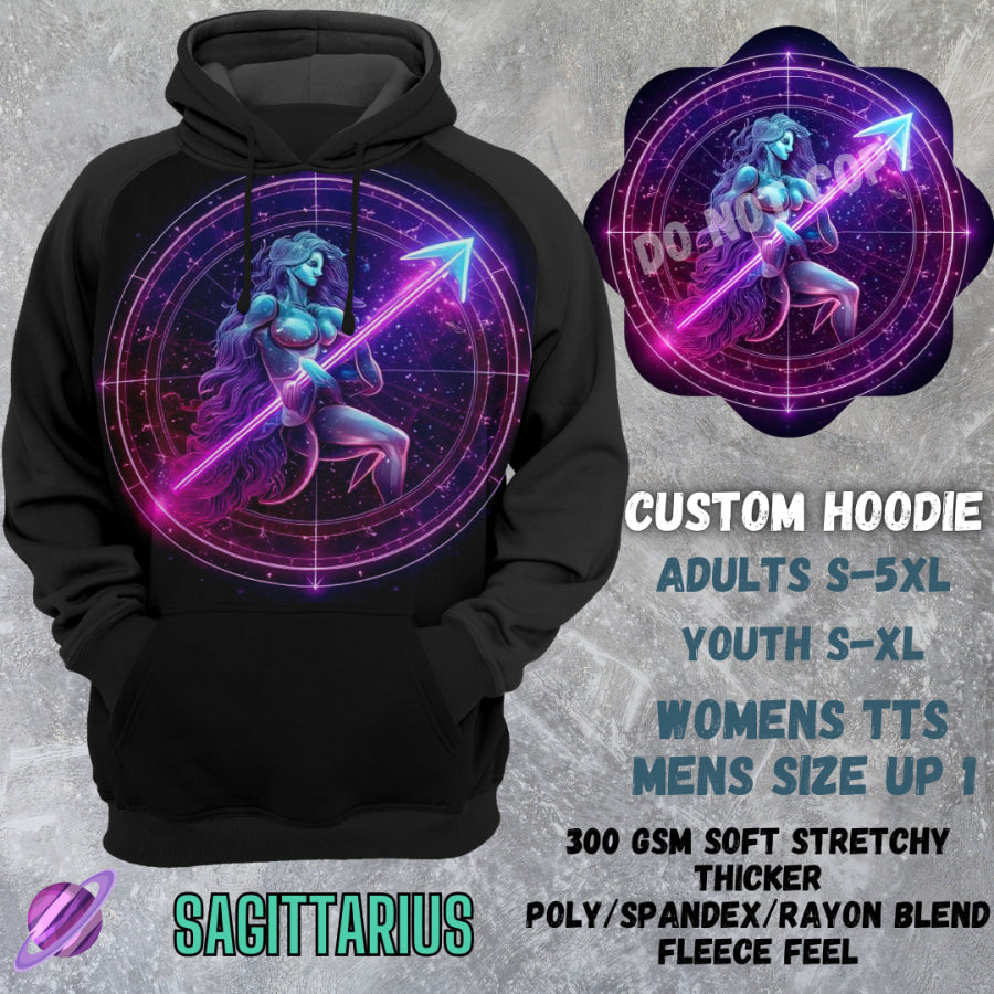 PREORDER Custom Hoodies - Sagittarius - Closes 8 Mar - ETA early Jun 2025 Tops/Sweatshirts &amp; Hoodies