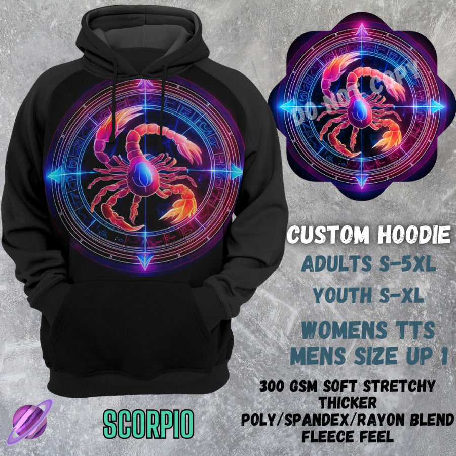 PREORDER Custom Hoodies - Scorpio - Closes 8 Mar - ETA early Jun 2025 Tops/Sweatshirts &amp; Hoodies