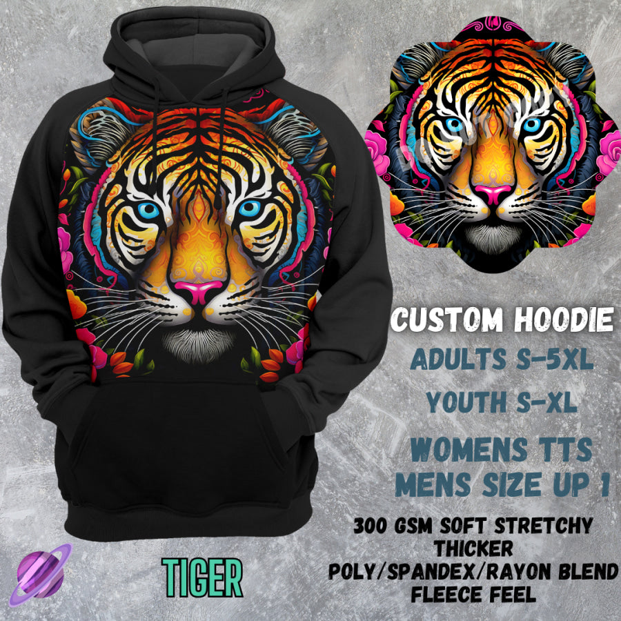 PREORDER Custom Hoodies - Tiger - Closes 8 Mar - ETA early Jun 2025 Tops/Sweatshirts & Hoodies