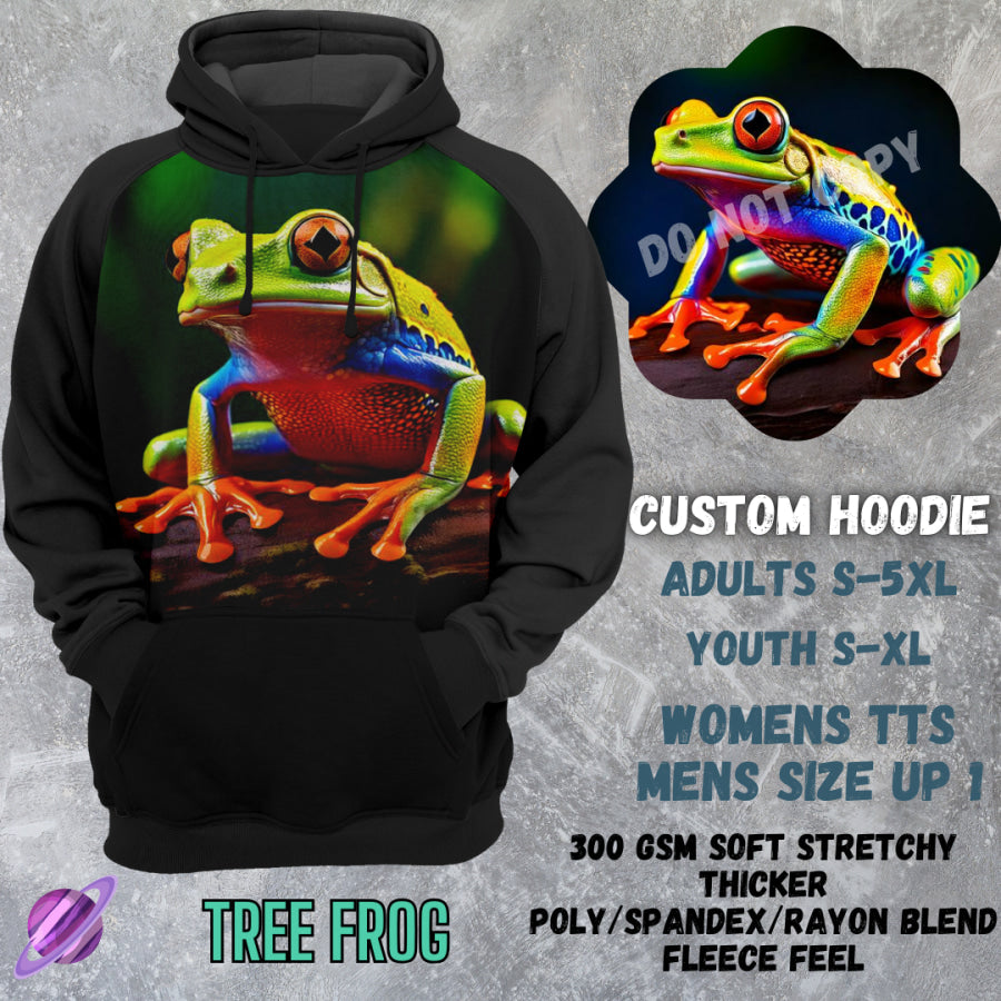 PREORDER Custom Hoodies - Tree Frog - Closes 8 Mar - ETA early Jun 2025 Tops/Sweatshirts &amp; Hoodies