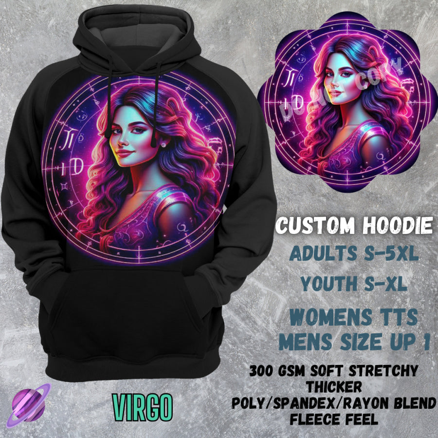 PREORDER Custom Hoodies - Virgo - Closes 8 Mar - ETA early Jun 2025 Tops/Sweatshirts &amp; Hoodies