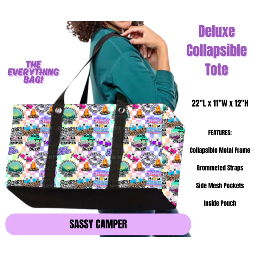 Preorder Custom Large Collapsible Tote Bags - Closes 19 May - ETA late Sep 2025 Lunch Boxes &amp; Totes