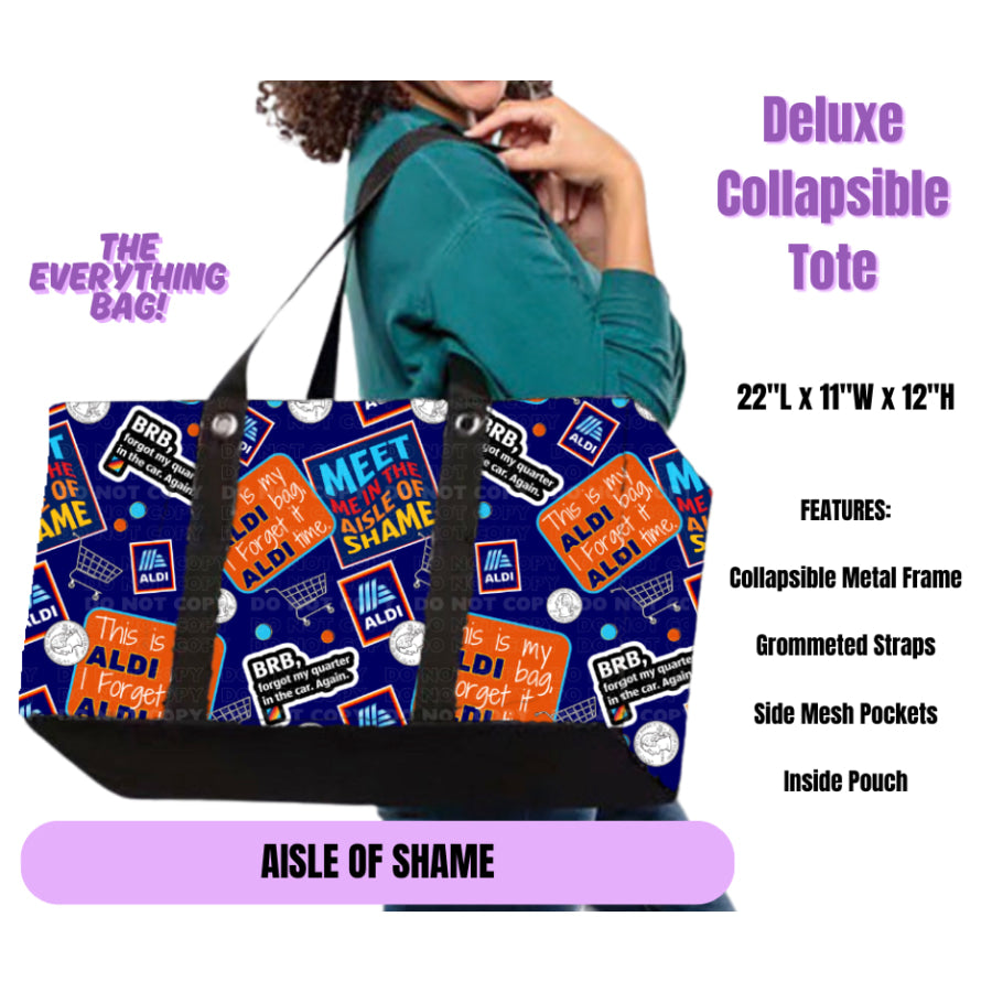 Preorder Custom Large Collapsible Tote Bags - Closes 19 May - ETA late Sep 2025 Lunch Boxes &amp; Totes