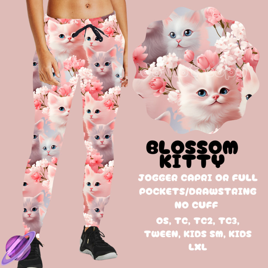 PREORDER Custom Leggings / Joggers - Blossom Kitty - Closes 22 Jun - ETA early Nov 2024 Leggings