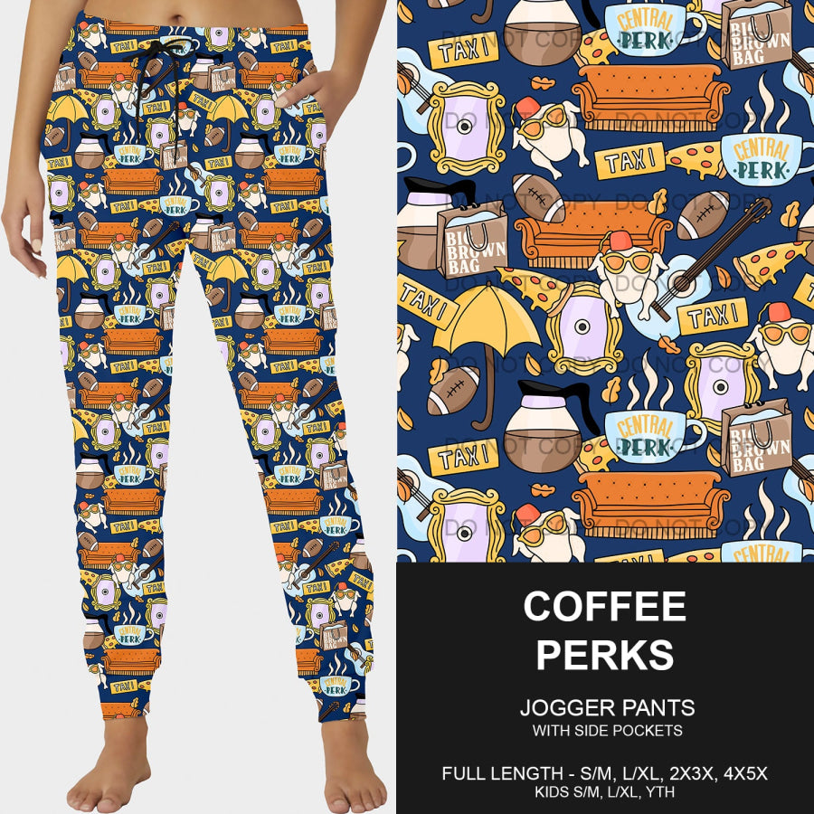 PREORDER Custom Leggings / Joggers - Coffee Perks - Closes 8 Oct - ETA late Dec 2024 Loungewear