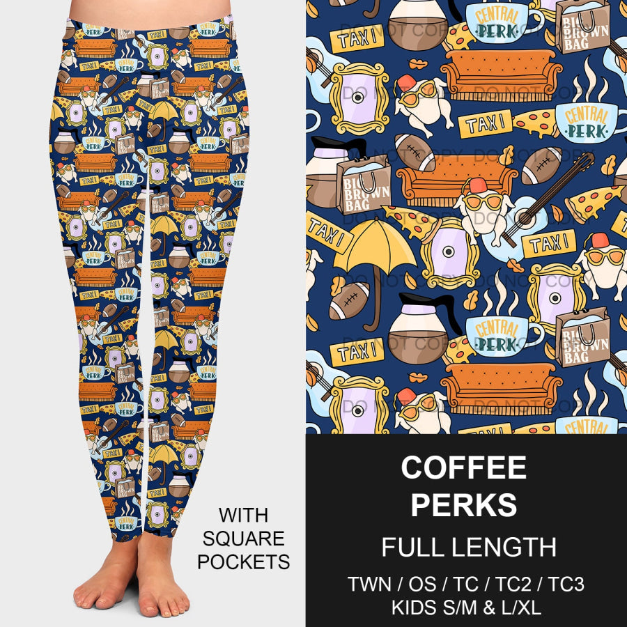 PREORDER Custom Leggings / Joggers - Coffee Perks - Closes 8 Oct - ETA late Dec 2024 Loungewear