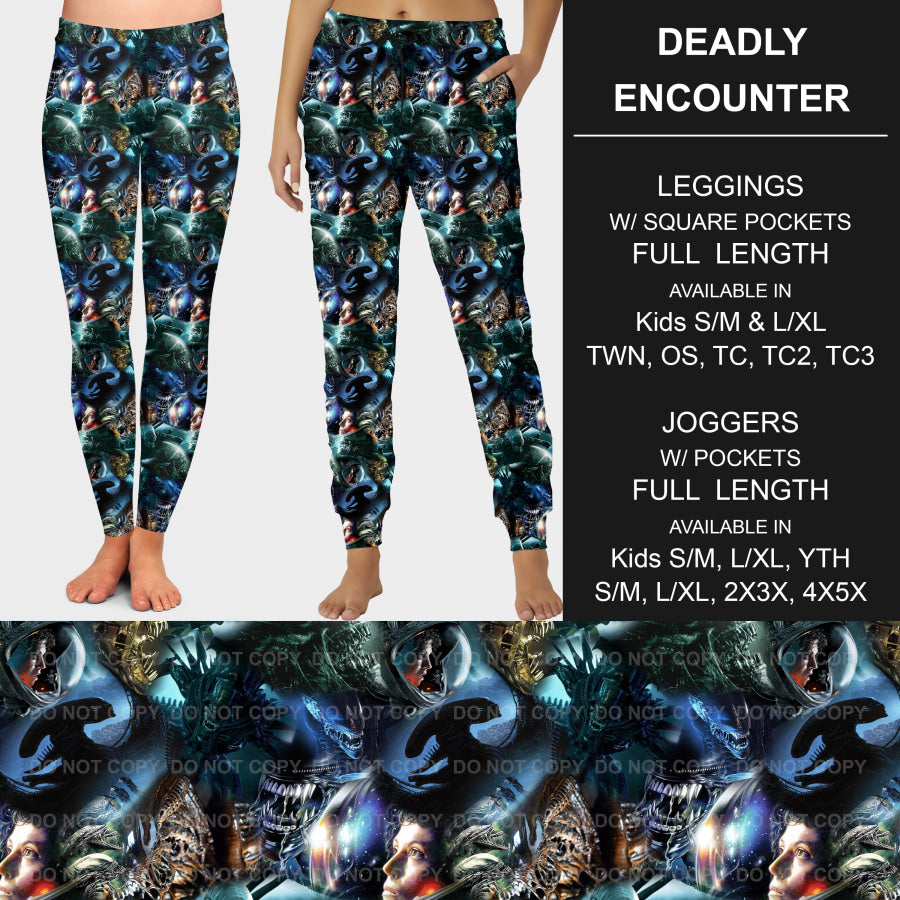 PREORDER Custom Leggings / Joggers - Deadly Encounter- Closes 26 Sep - ETA mid Dec 2024 Loungewear