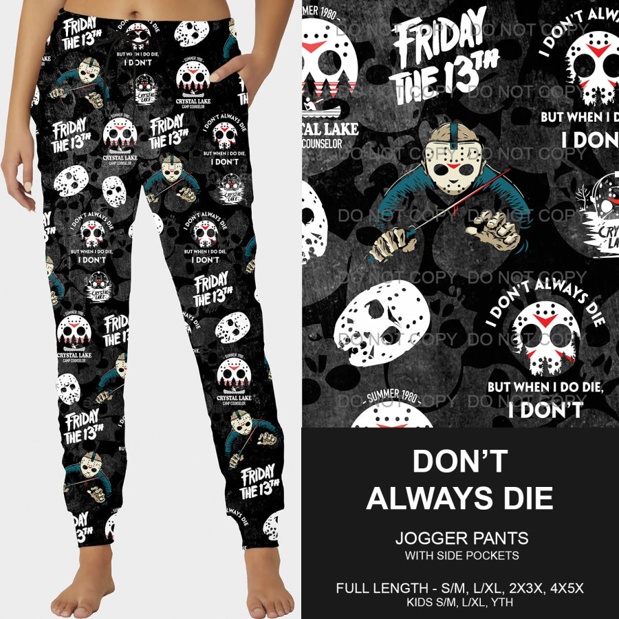 PREORDER Custom Leggings / Joggers - Don’t Always Die - Closes 26 Sep - ETA mid Dec 2024 Loungewear