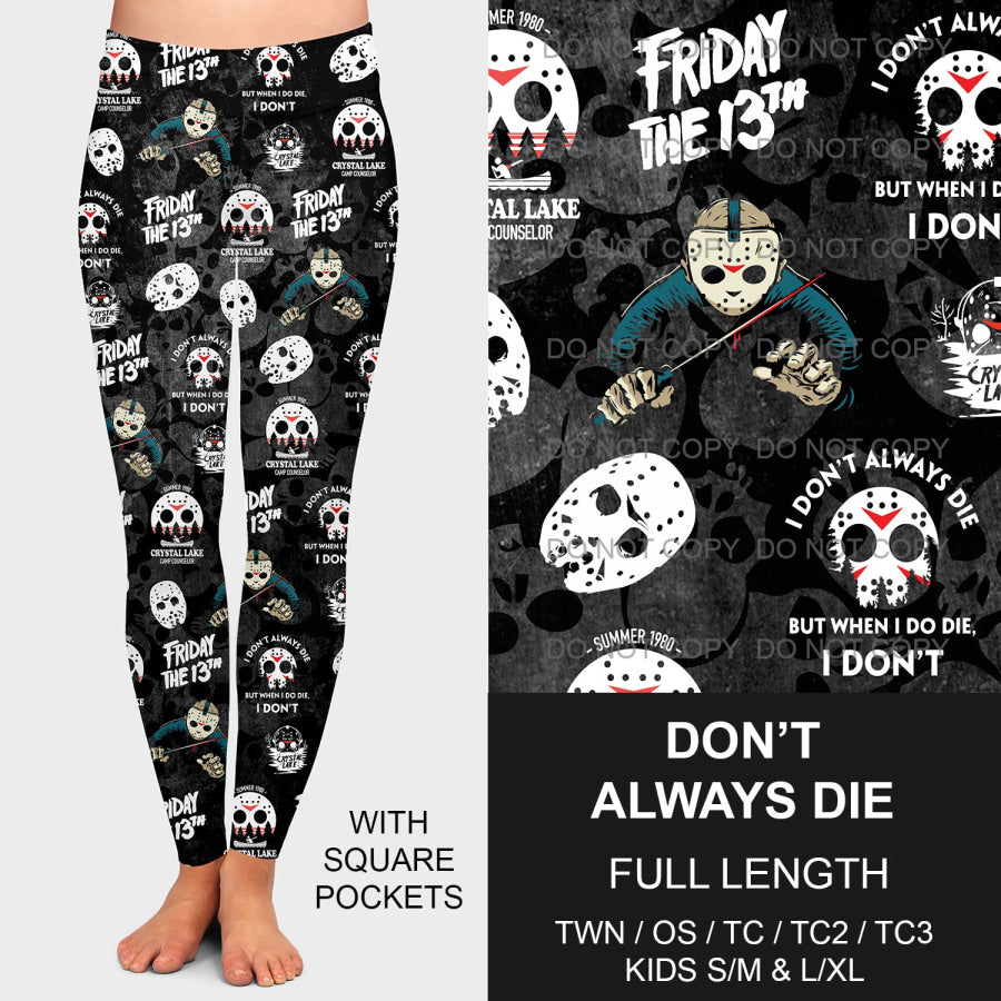 PREORDER Custom Leggings / Joggers - Don’t Always Die - Closes 26 Sep - ETA mid Dec 2024 Loungewear