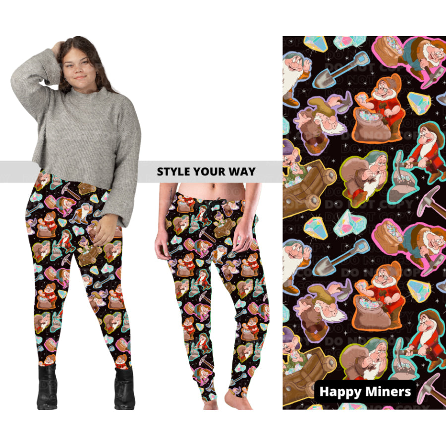 Preorder Custom Leggings / Joggers - Happy Miners - Closes 23 Sep - ETA mid Dec 2024 Leggings