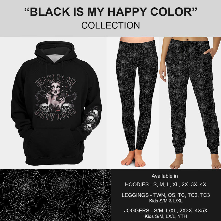 PREORDER Custom Leggings / Joggers / Hoodies with Pockets - Black Is My Happy Colour - Closes 2 Jul - ETA mid Oct 2024 Loungewear