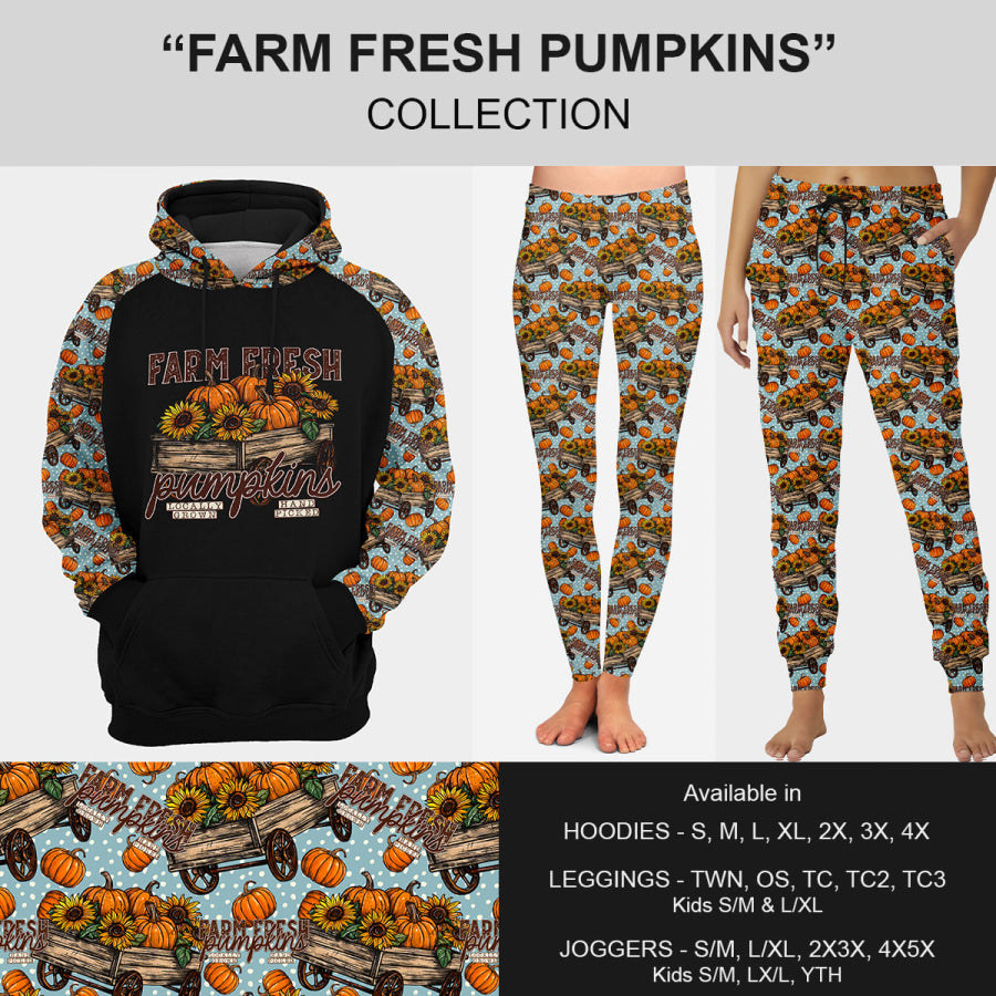 PREORDER Custom Leggings / Joggers / Hoodies with Pockets - Farm Fresh Pumpkins - Closes 2 Jul - ETA mid Oct 2024 Loungewear
