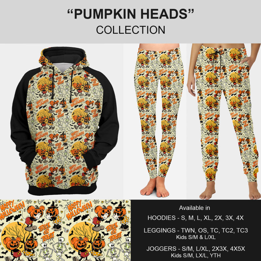 PREORDER Custom Leggings / Joggers / Hoodies with Pockets - Pumpkin Heads - Closes 2 Jul - ETA mid Oct 2024 Loungewear