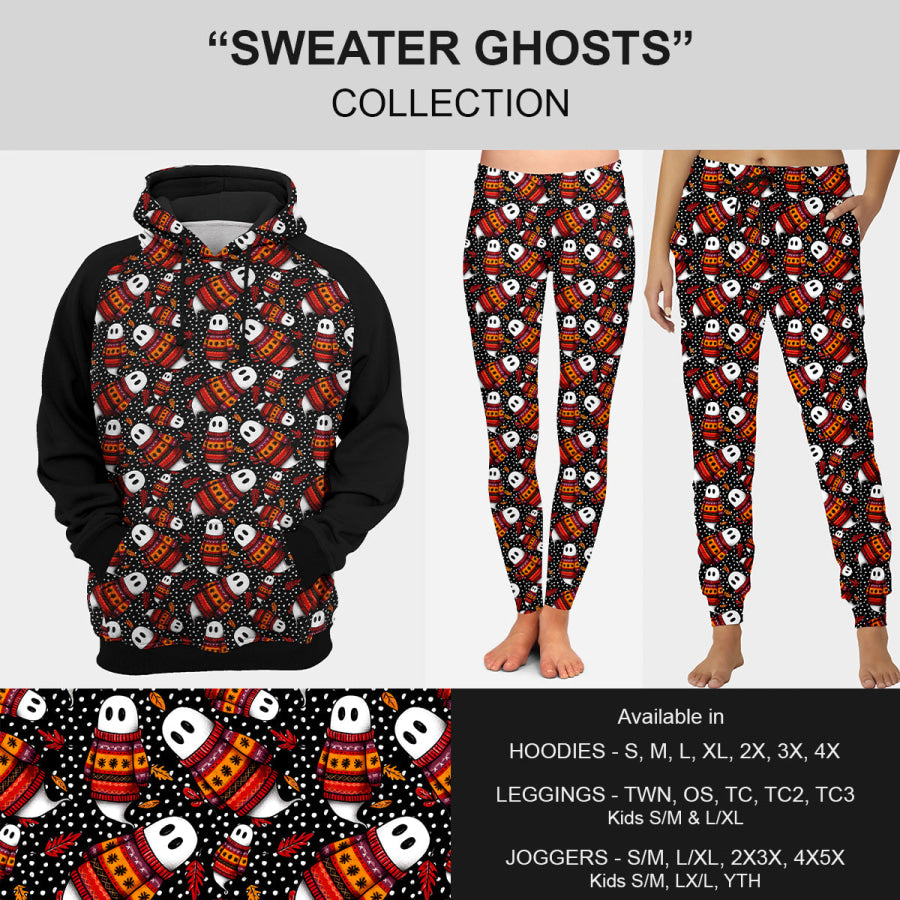 PREORDER Custom Leggings / Joggers / Hoodies with Pockets - Sweater Ghosts - Closes 2 Jul - ETA mid Oct 2024 Loungewear