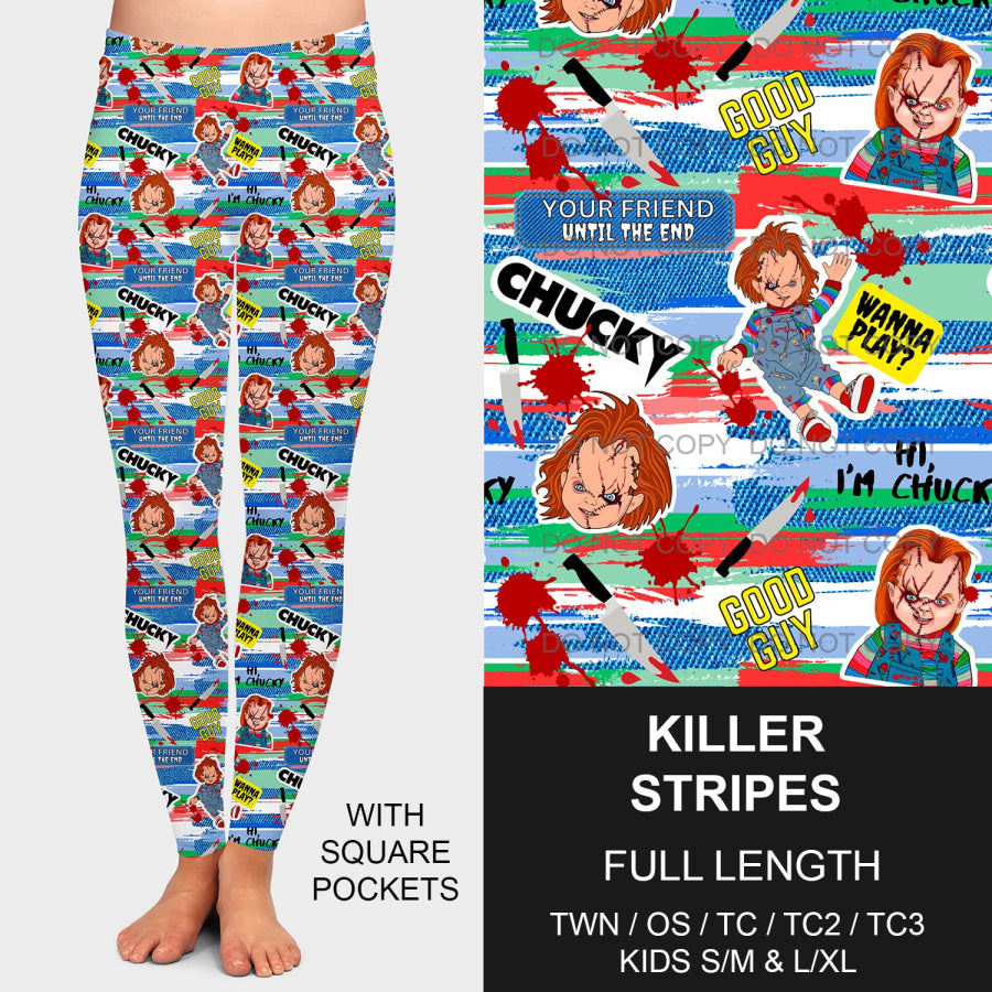 PREORDER Custom Leggings / Joggers - Killer Stripes - Closes 26 Sep - ETA mid Dec 2024 Loungewear