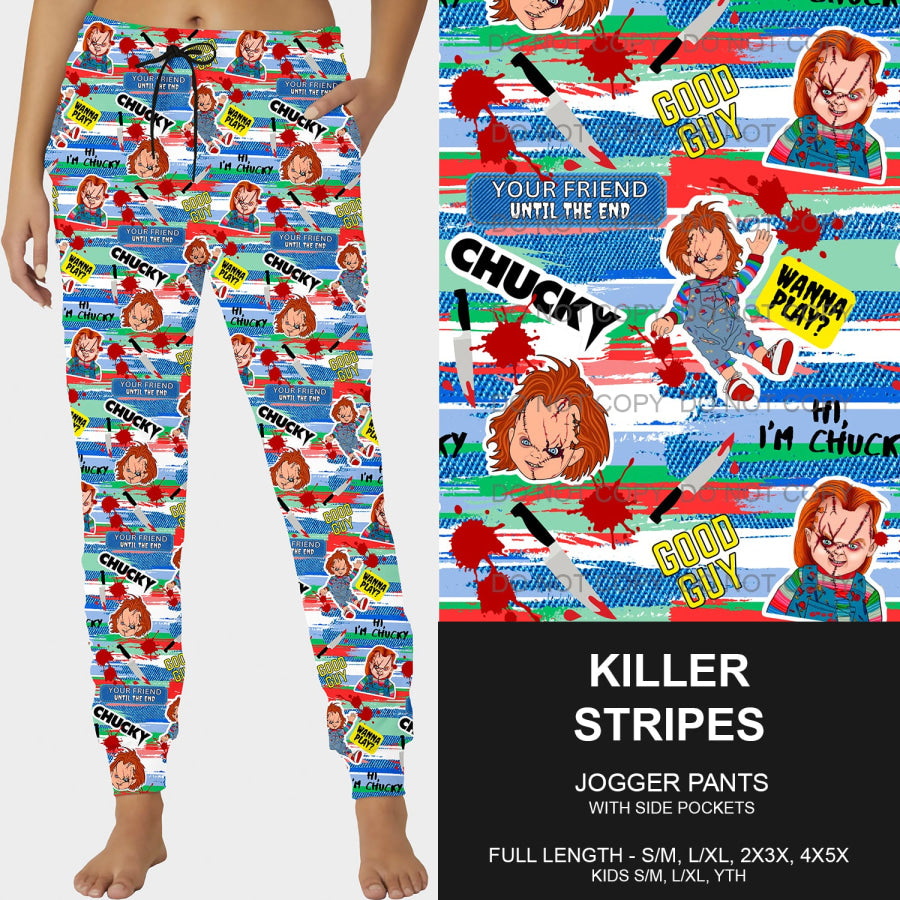 PREORDER Custom Leggings / Joggers - Killer Stripes - Closes 26 Sep - ETA mid Dec 2024 Loungewear