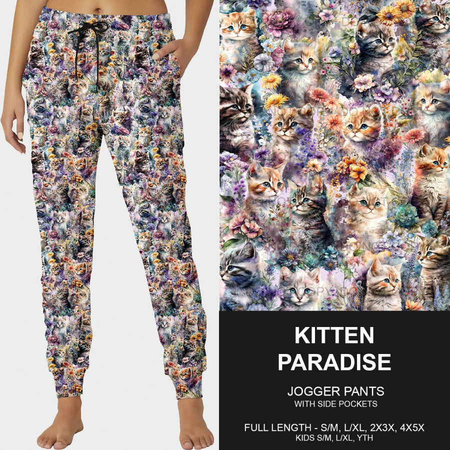 PREORDER Custom Leggings / Joggers - Kitten Paradise - Closes 7 Jan - ETA late Apr 2025 Loungewear