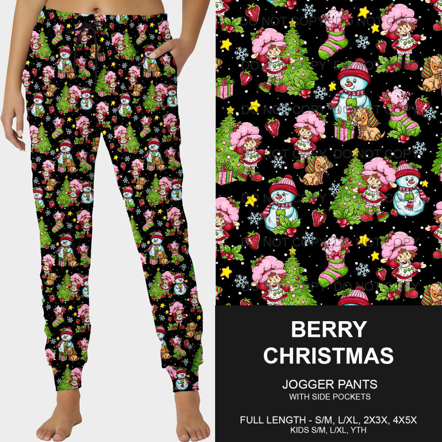 PREORDER Custom Leggings / Joggers / Loungers - Berry Christmas - Closes 1 Oct - ETA late Dec 2024 Loungewear